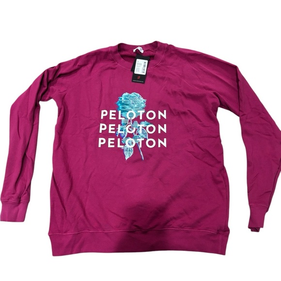 NWT Peloton Women Oversized Crewneck Long Sleeve Logo Casual Sweatshirt S - Picture 2 of 11